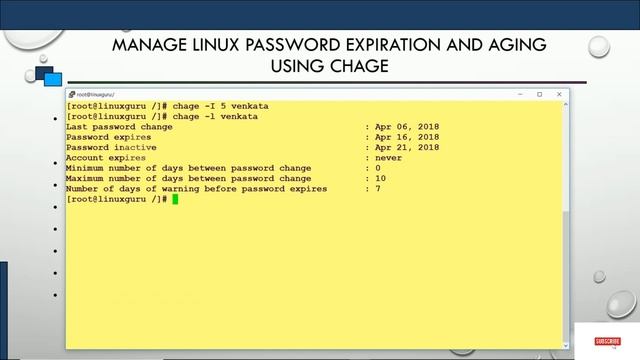 8 Lab on Password aging policy using Chage Command смотреть онлайн