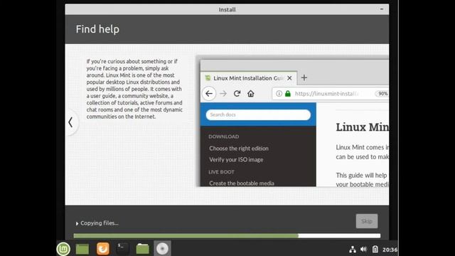 Linux Mint 19.3 Tricia Installation смотреть онлайн