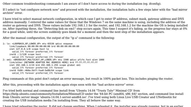Ubuntu: Minimal installer cannot use network смотреть онлайн