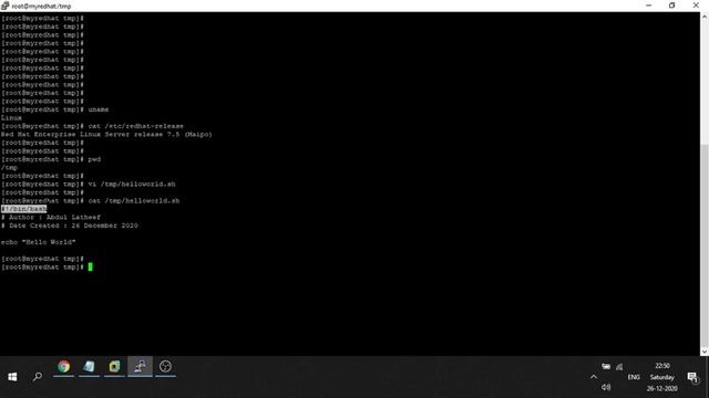 Hello world script in Linux смотреть онлайн