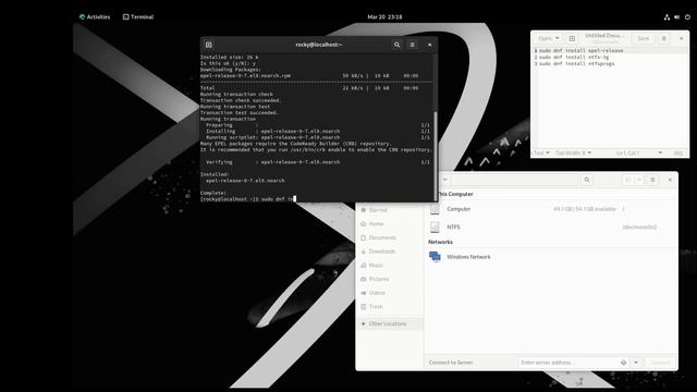 How to access NTFS disk in Rocky Linux смотреть онлайн