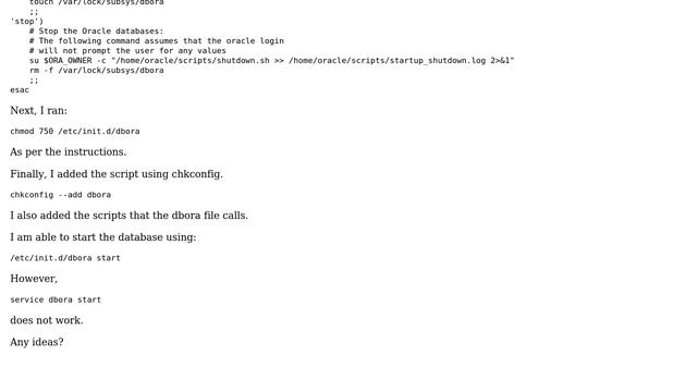 Can Start Service With init.d script, however doing service ＜SERVICE_NAME＞ start does not work смотреть онлайн