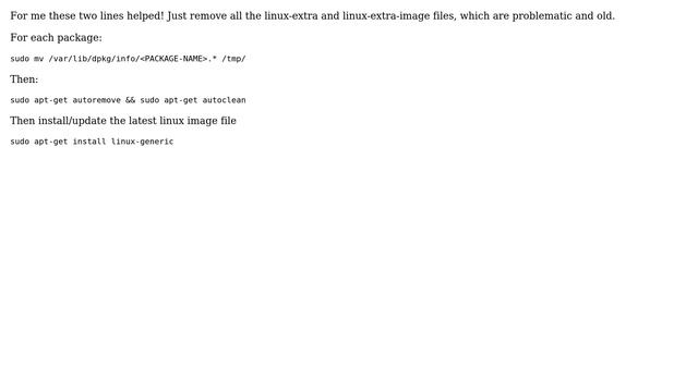 Ubuntu: Errors encountered (by APT/dpkg) while processing linux-image-\* packages (4 Solutions!!) смотреть онлайн