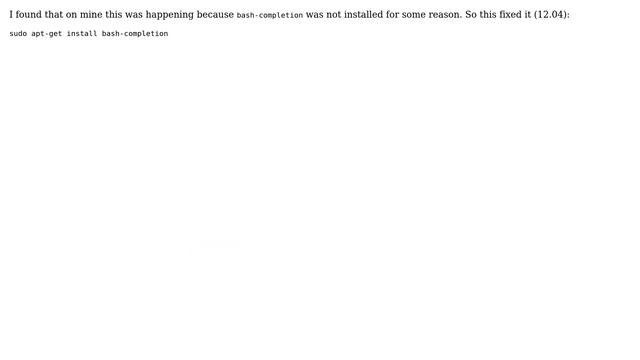 Ubuntu: auto-completion does not work for "sudo apt-get install" (6 Solutions!!) смотреть онлайн