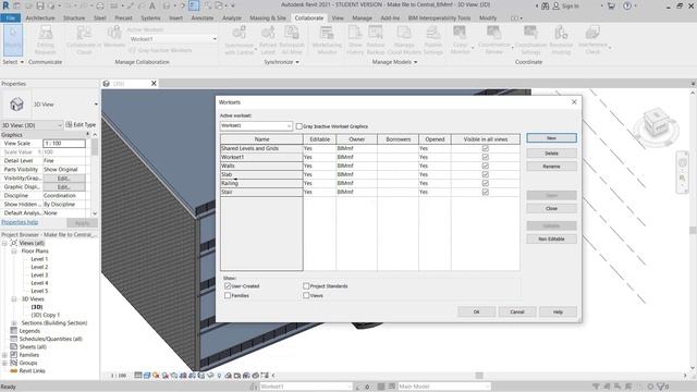 How to make Revit Central Model | Revit work sharing model смотреть онлайн