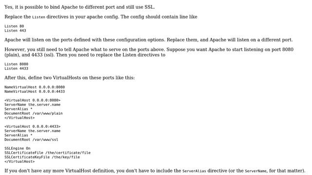 DevOps & SysAdmins: bind apache ssl port with different port with same openssl port 443 смотреть онлайн