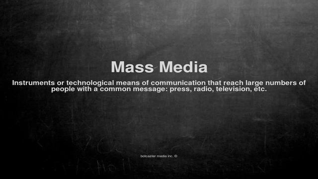 Medical vocabulary: What does Mass Media mean смотреть онлайн