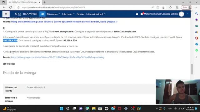 1.8 (B) configuración de red en Debian 11 смотреть онлайн