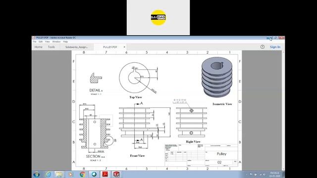 SaiCad SolidWorks Day 9 Live Video Recording | SolidWorks for Beginners | SaiCad Centre смотреть онлайн