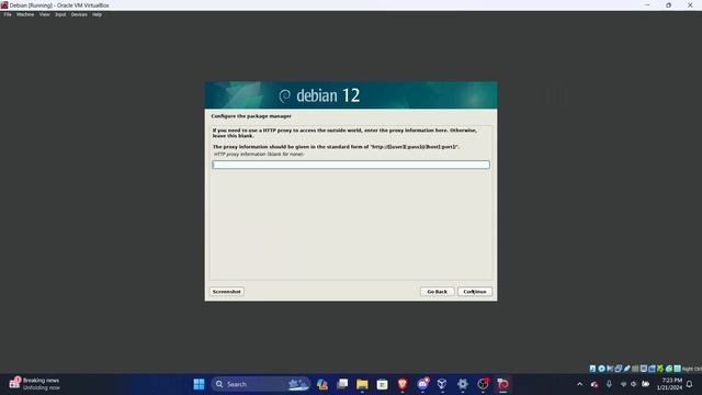 Installing Debian 12 on VirtualBox смотреть онлайн