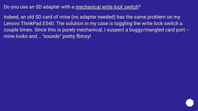 Error whilst initializing SD card on Linux смотреть онлайн
