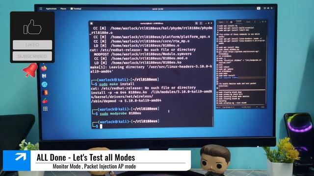 Best Tp Link WIFI adapter Enable Monitor Mode ,Packet Injection and AP mode Full Tutorial Hindi смотреть онлайн