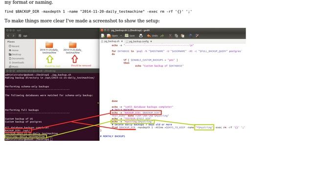 Ubuntu: Find not removing files in folders through bash script смотреть онлайн