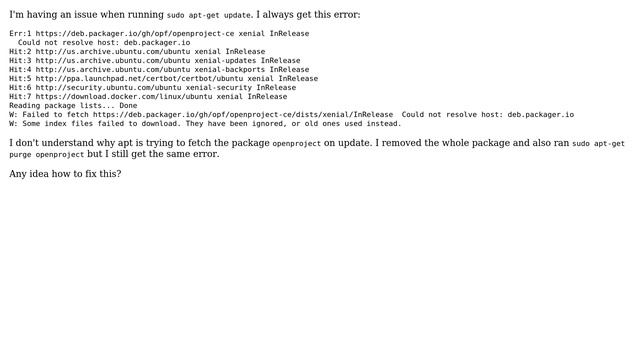 Failed to fetch error on apt-get update смотреть онлайн