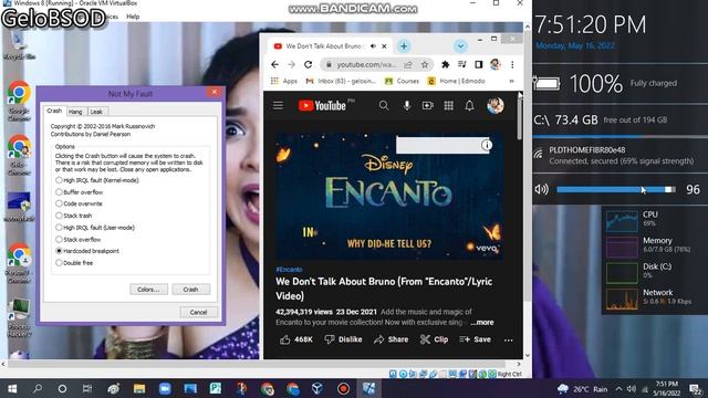 We Don't Talk About Bruno Song has BSOD VM (Windows 8) смотреть онлайн