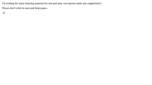 Unix & Linux: Sed and Awk learning material смотреть онлайн