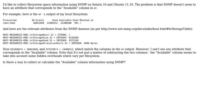 DevOps & SysAdmins: Filesystem space available using SNMP смотреть онлайн