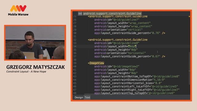 Mobile Warsaw #46 – Grzegorz Matyszczak – Constraint Layout: A New Hope смотреть онлайн