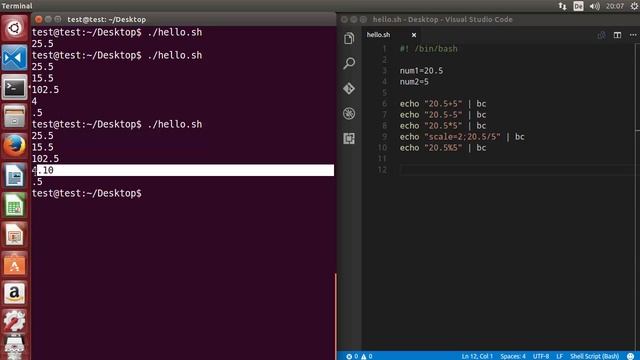 56 Shell Scripting Tutorial for Beginners 11 Floating point math operations in bash bc Command смотреть онлайн