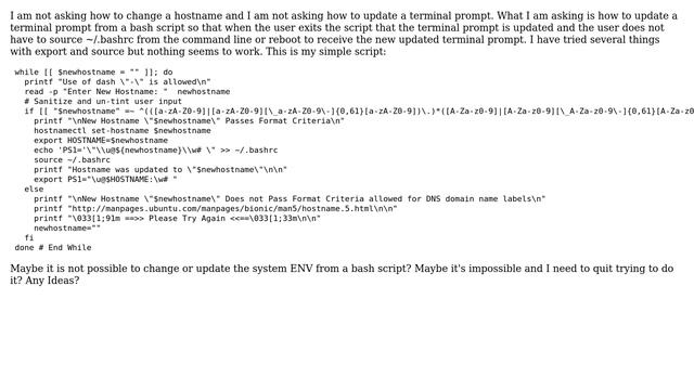 Update Terminal Prompt Hostname "On The Fly" without reboot смотреть онлайн