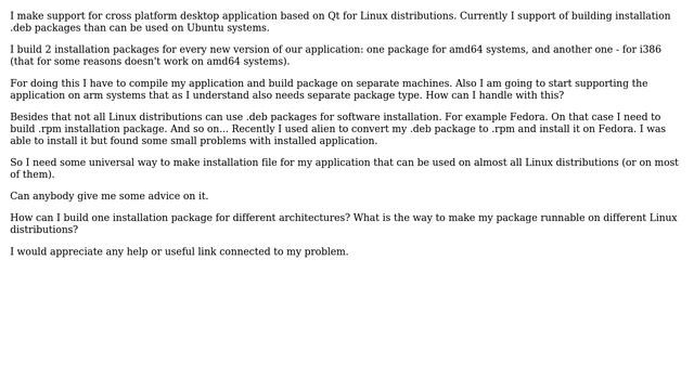 How to make installation package for many Linux distributions? смотреть онлайн