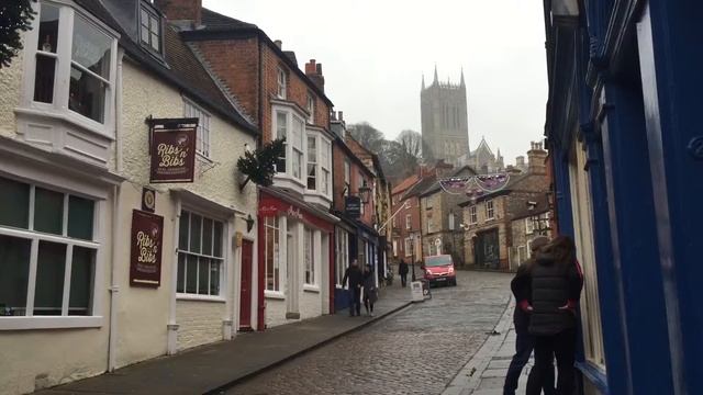 View Of Lincoln Cathedral From The Strait - Lincoln, UK