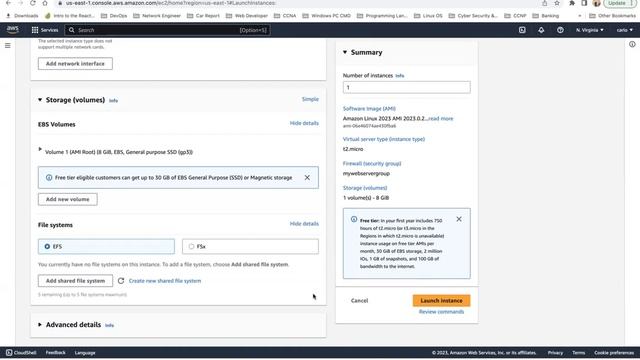 Create Elastic File System and Mount it into EC2 Instances смотреть онлайн