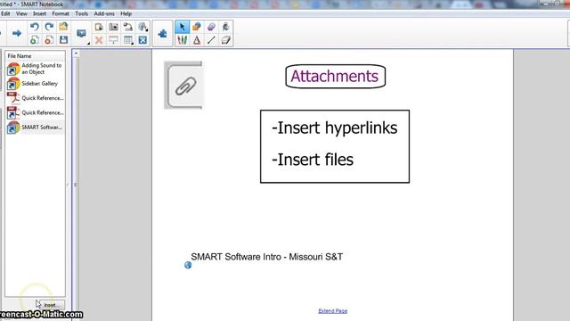 SMART Notebook Sidebar: Attachments смотреть онлайн