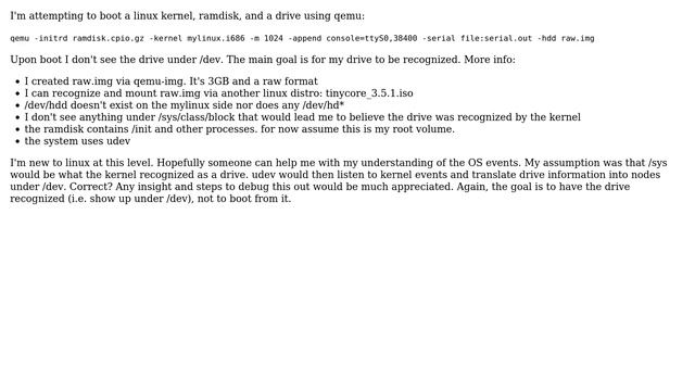Drive not recognized by linux when launched from qemu (2 Solutions!!) смотреть онлайн