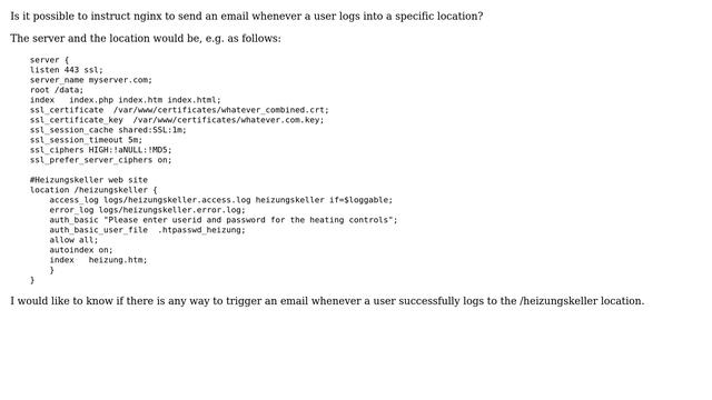 send email when users log into nginx location смотреть онлайн