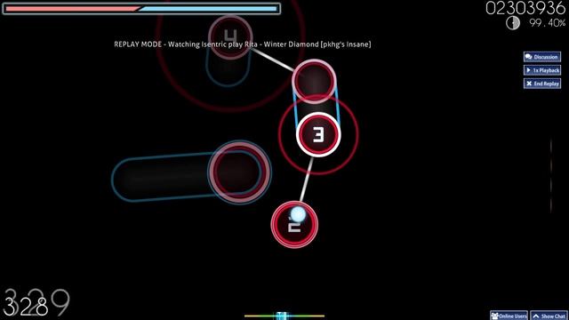 Isentric | Winter Diamond [pkhg's Insane] 98.78% FC 134 pp | osu! смотреть онлайн