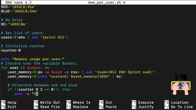 Bash script: How to show the amount of memory used by each online user in Linux. смотреть онлайн