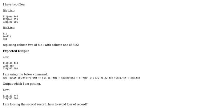 Unix & Linux: Replace column in one file with column from another using awk? (2 Solutions!!) смотреть онлайн
