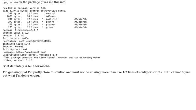 Unix & Linux: Custom built kernel supposedly not usable on amd64 during preseeded installation смотреть онлайн