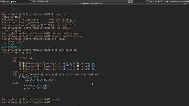 disk usage sorted by size in bash function смотреть онлайн