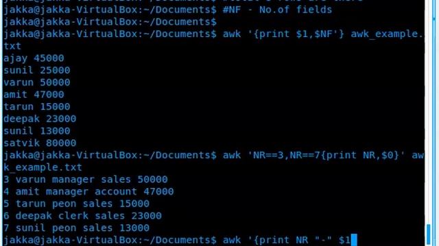 Unix AWK command part 1 7 смотреть онлайн