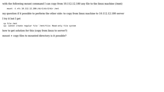 mount + copy files to mounted directory how to enable? смотреть онлайн