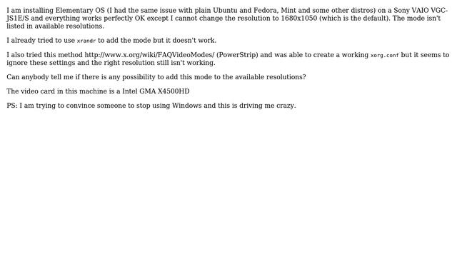 Unix & Linux: Can't change resolution to 1680x1050 смотреть онлайн