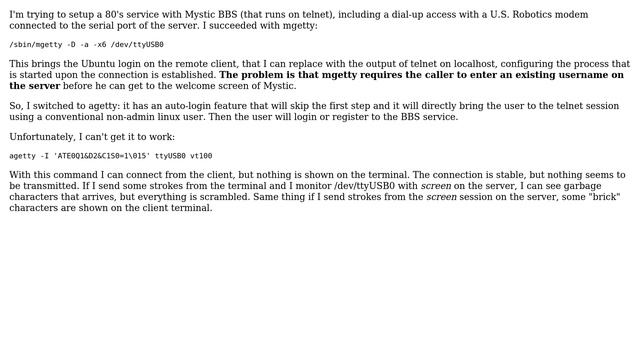 Unix & Linux: Dial-up vintage BBS access with agetty and a modem смотреть онлайн