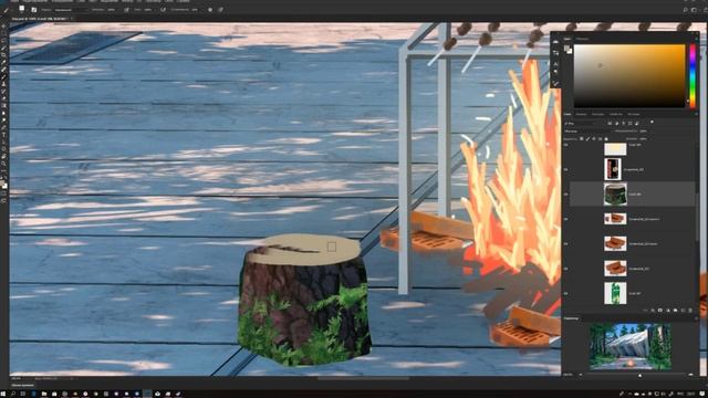 Шашлыки (фрагмент работы над фоном ГХ) смотреть онлайн