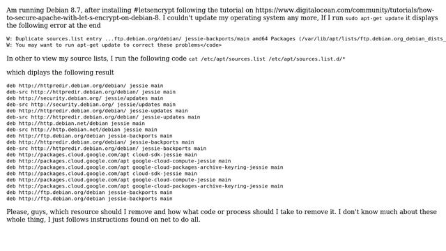 Unix & Linux: How to remove duplicate source list on Debian 8.7? (2 Solutions!!) смотреть онлайн