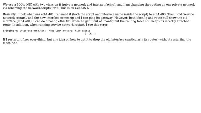DevOps & SysAdmins: Linux rename vlan tagged interface - routes stick around from the old one смотреть онлайн