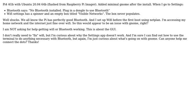 Raspberry Pi: Ubuntu 20.04/gnome wifi and bluetooth in Settings смотреть онлайн