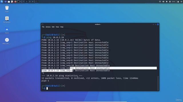 Networks Ping in kali смотреть онлайн