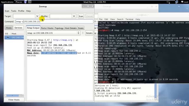Lecture 25 ZenMap Kali Linux смотреть онлайн