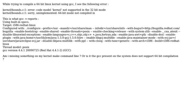 DevOps & SysAdmins: Compiling 64 Bit Linux Kernel With Gcc