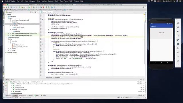 9 - RecyclerView as ViewPager (Java) смотреть онлайн