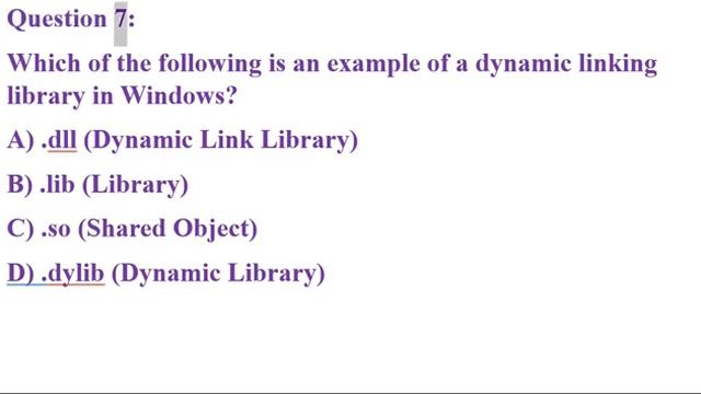 Operating Systems mcqs Quiz 12 Dynamic Linking for all competitive exams смотреть онлайн