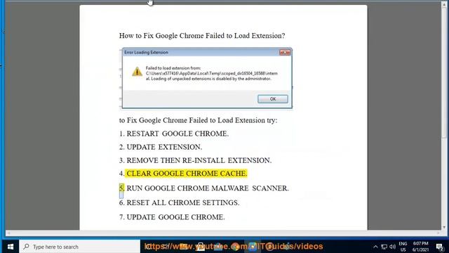Fix Google Chrome Failed to Load Extension on Windows 10/8/7 смотреть онлайн