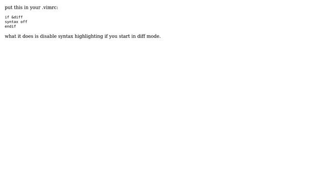 vimdiff disable/enable color coding (6 Solutions!!) смотреть онлайн